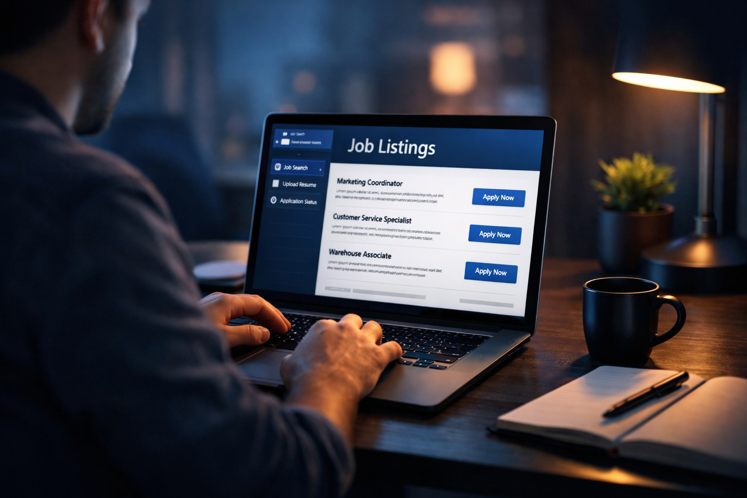 People exploring available work resources